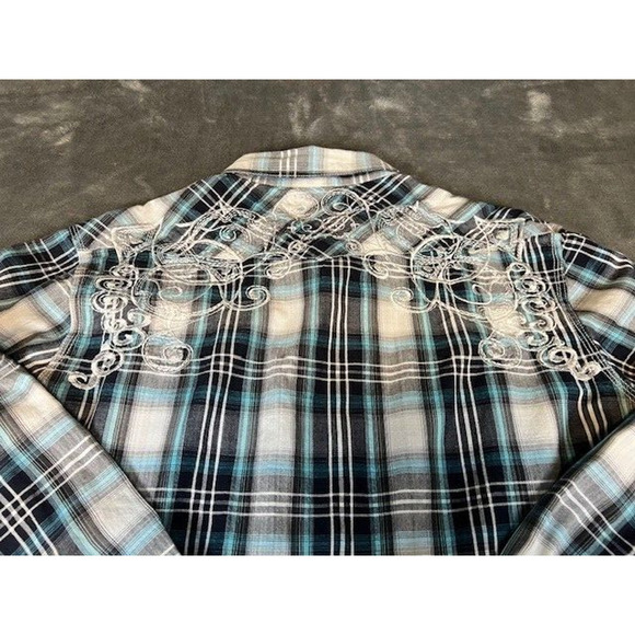 Pop Icon Clothing Men's Embroidered Button Up Long Sleeve Shirt Size XL - Picture 7 of 8